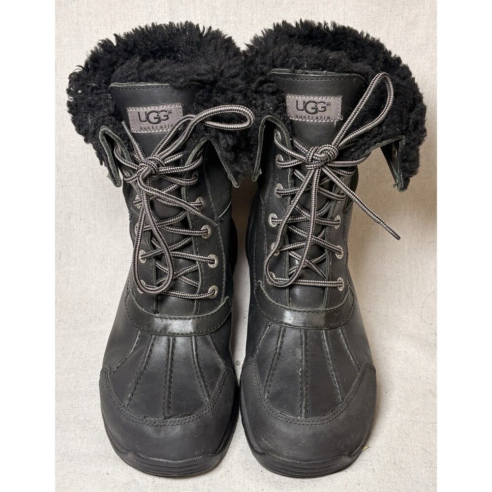 Ugg Butte Cold Weather Boots Mens 10.5 Black Waterproof Cuffable Uggplush Lining